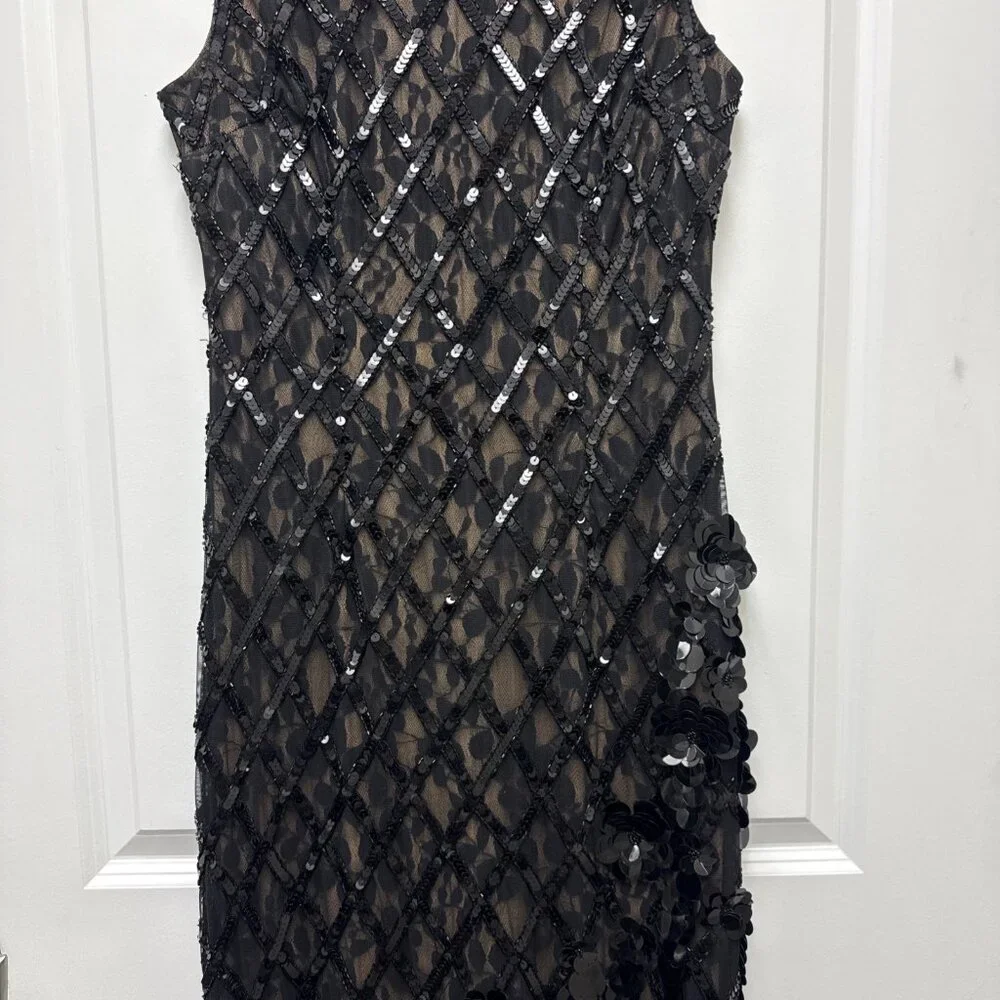 Mac Duggal Size 6 Black 94277 Embellished Sleeveless Mermaid Formal Gown Dress - Picture 6 of 16